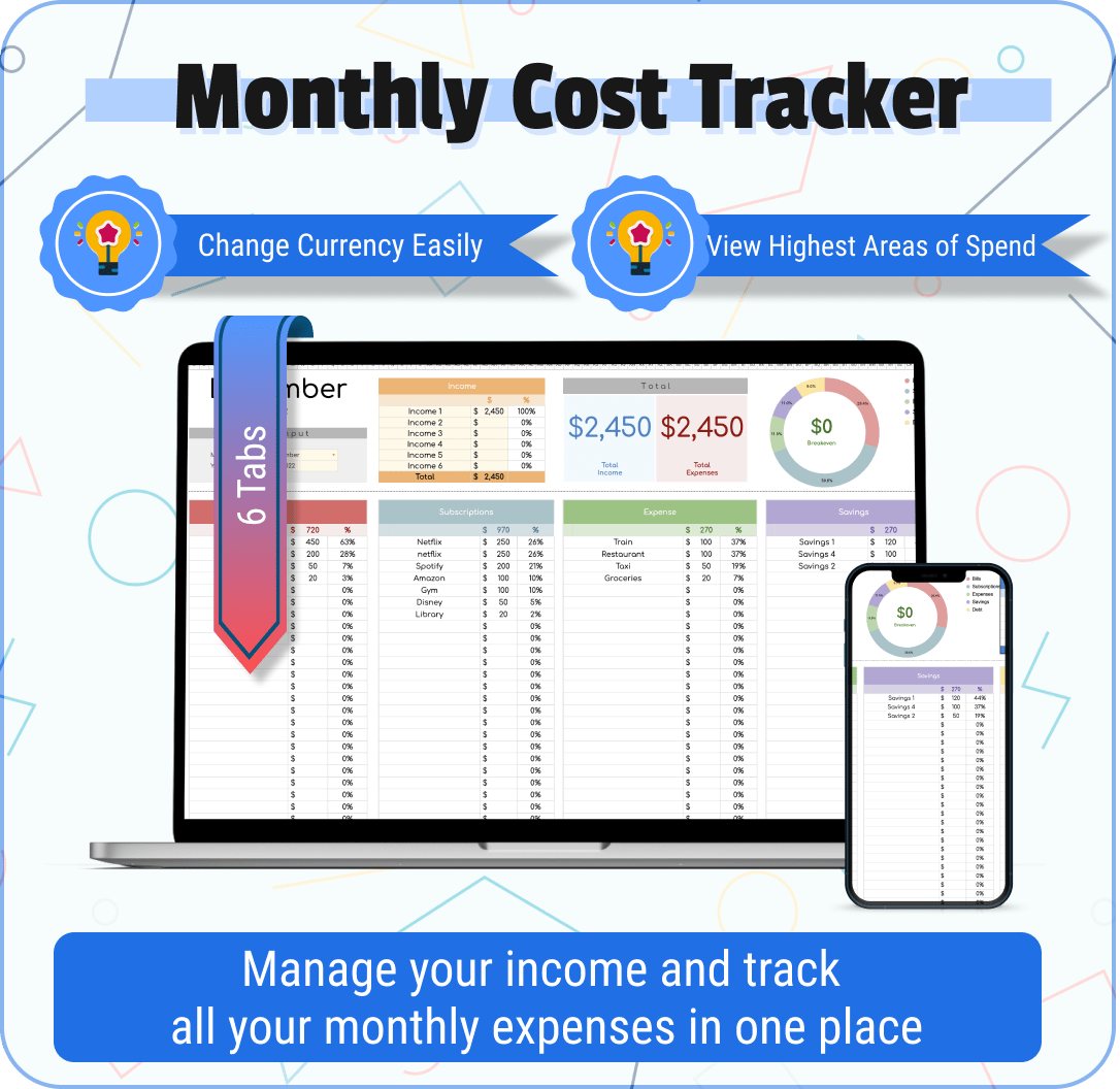 Monthly Cost Tracker